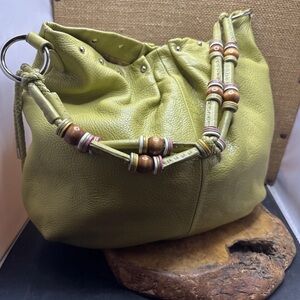 Stylish Sabrina Scala Green Leather Women's Bag